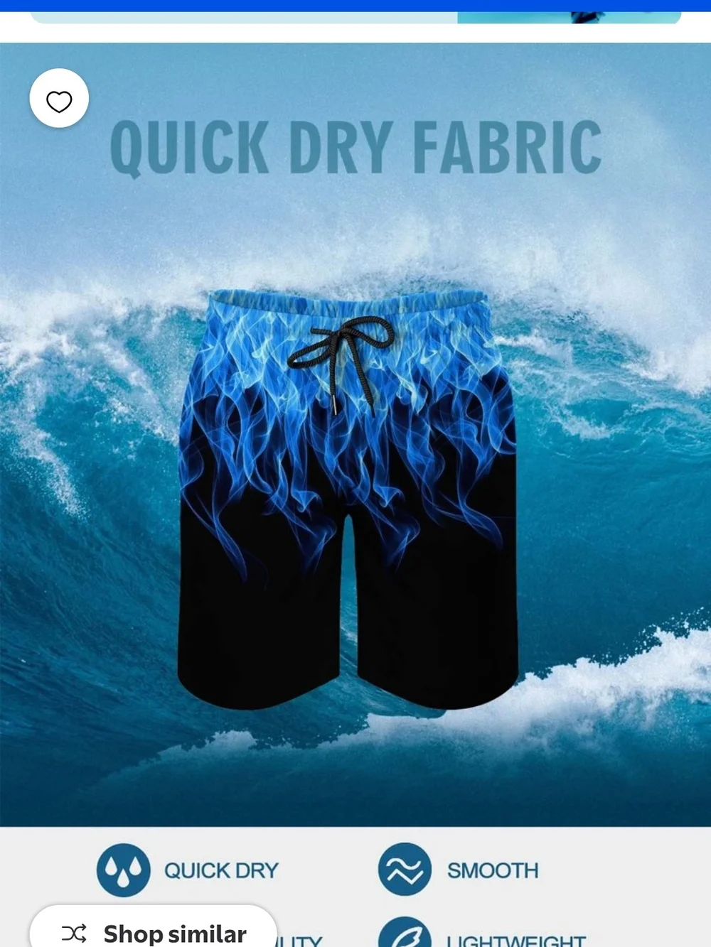 GENTS BLISS Men's Blue Flame Swim Trunks